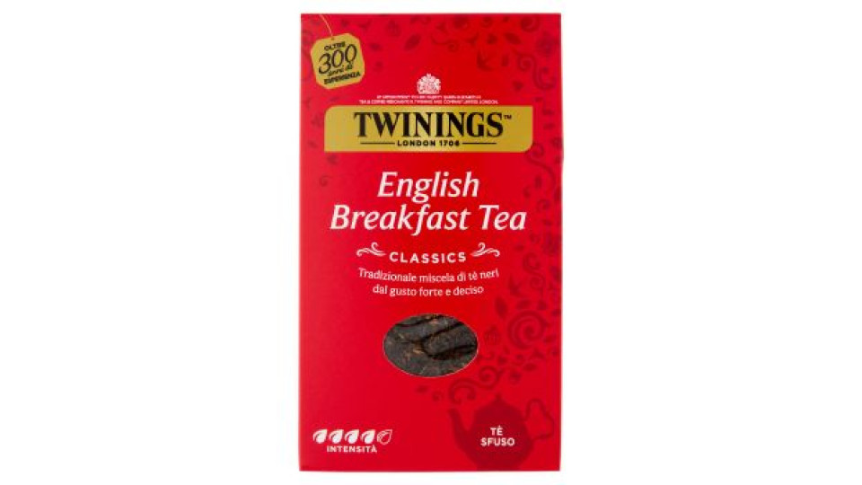 Twinings English Breakfast Tea Tè Nero classico Sfuso in cartone The 100 g