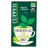 CUPPER Tè Verde Biologico e Fairtrade, Gusto Delicato e Raffinato, 20 Bustine 35 g