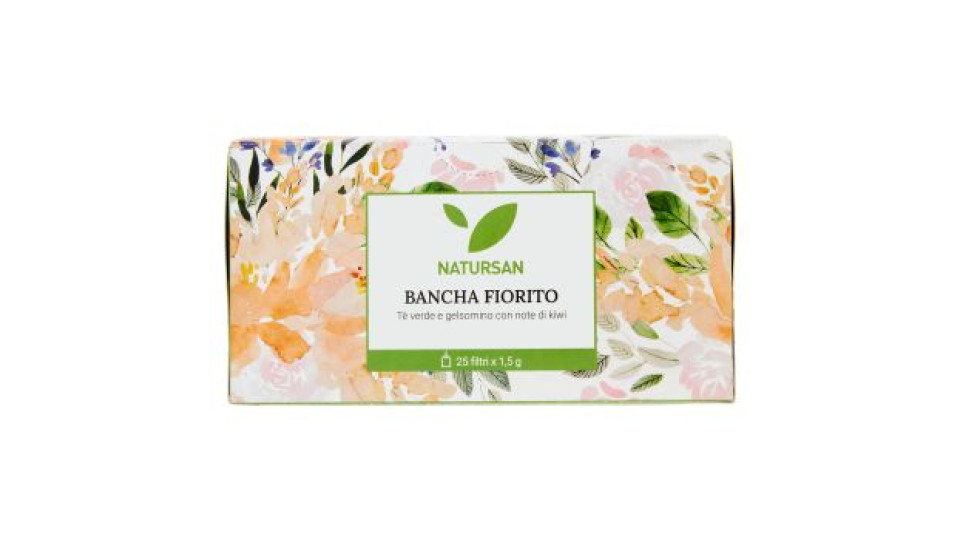Natursan Batcha Fiorito Tè verde e gelsomino con note di kiwi 25 x 1,5 g