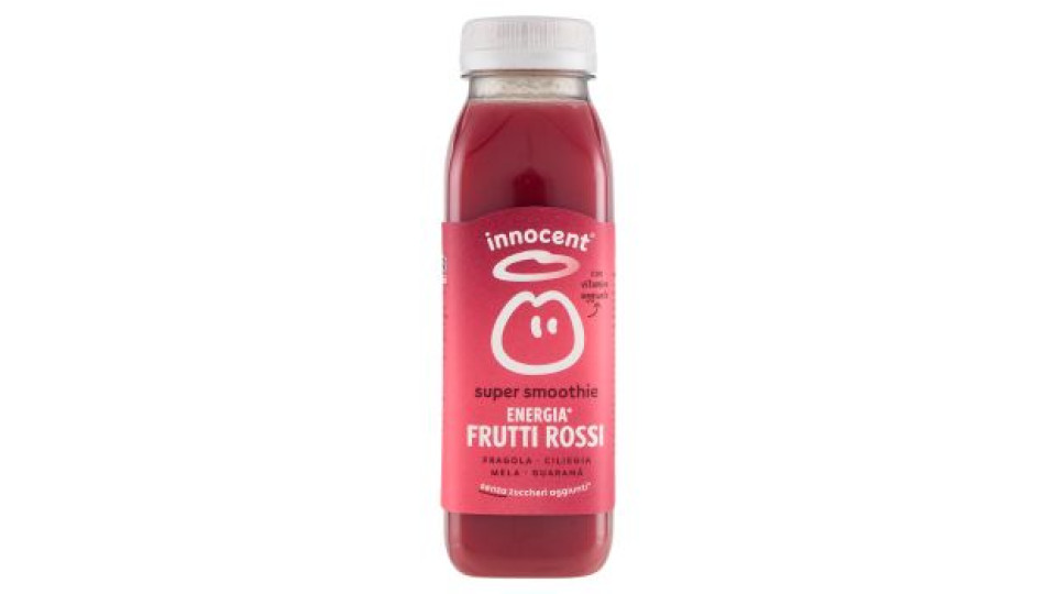 innocent super smoothie Energia* Frutti Rossi Fragola - Ciliegia - Mela - Guaranà 300 ml