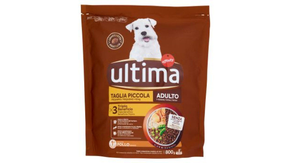 ultima Dog Taglia Piccola Adulto 1-8 Anni con Pollo 800 g