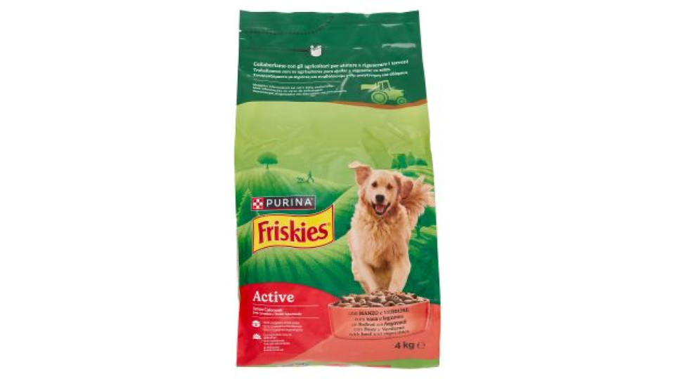 PURINA FRISKIES Cane Active con Manzo 4 kg