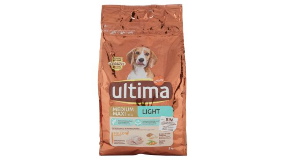 ultima Dog Medium Maxi +10 kg Light Pollo 3 kg