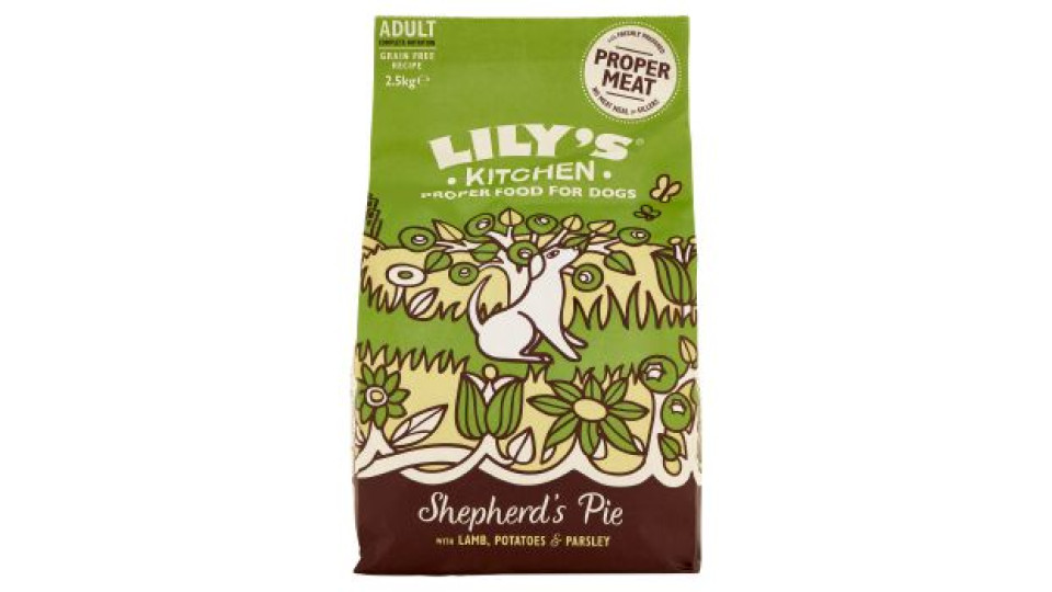 Lily's Kitchen, alimento nutrizionalmente completo per cani adulti a partire da 4 mesi di età con agnello patate e prezzemolo 2,5 kg