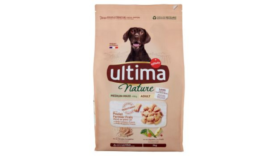 ultima Dog Nature Medium-Maxi +10Kg Adult con Pollo Ruspante Fresco 3 kg