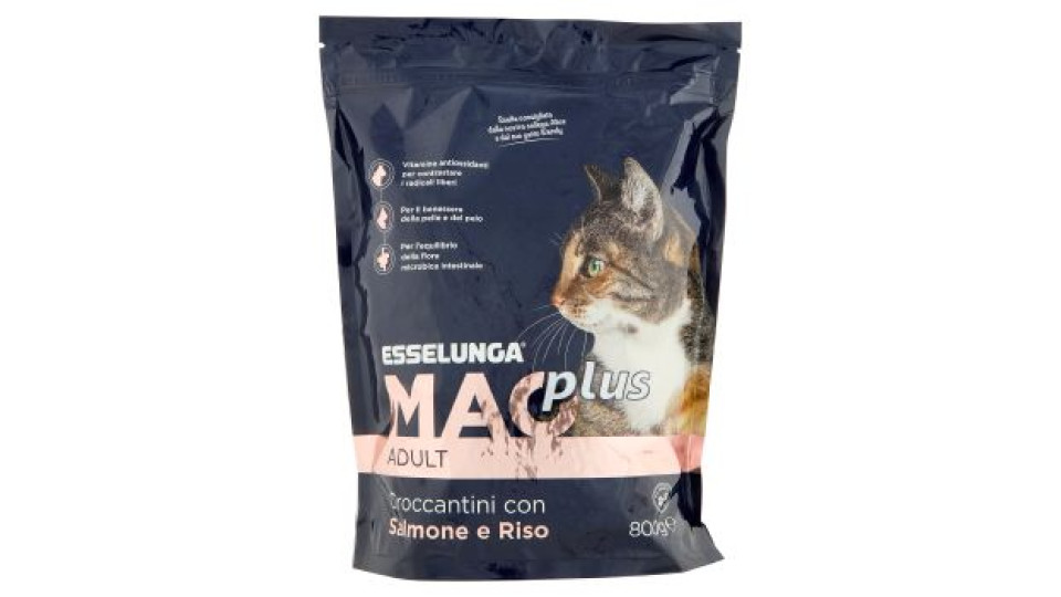 Esselunga Mao plus Adult croccantini con salmone e riso 800 g