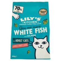 Lily's Kitchen, alimento nutrizionalmente completo per gatti adulti pesce bianco di stagione e salmone 800 g