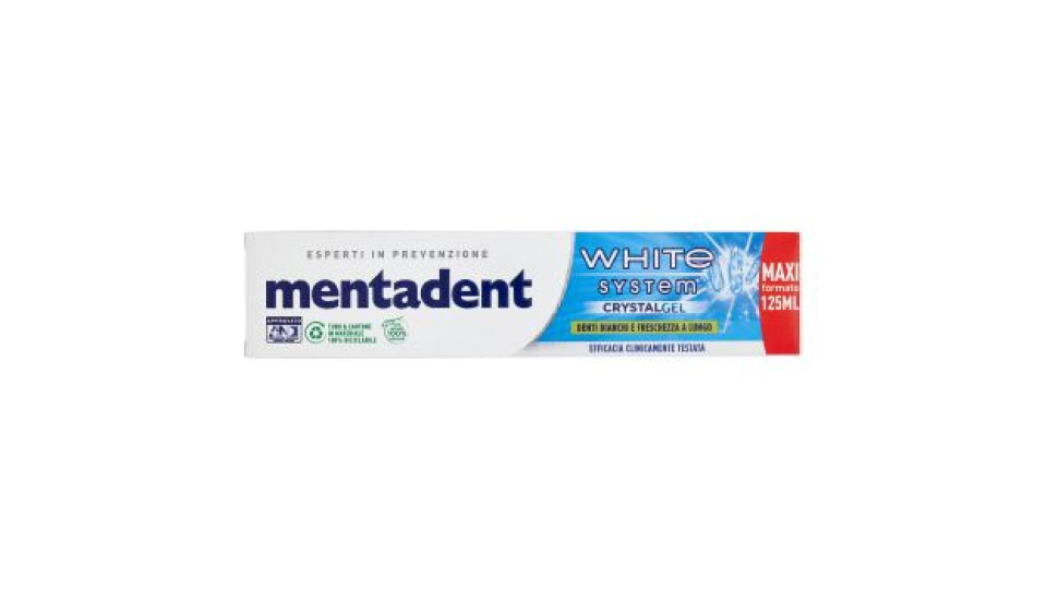 Mentadent White System Crystal Gel 125 ml