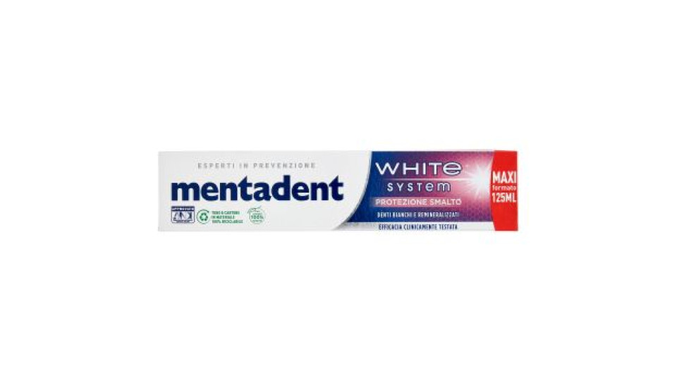 Mentadent White System Protezione Smalto 125 ml