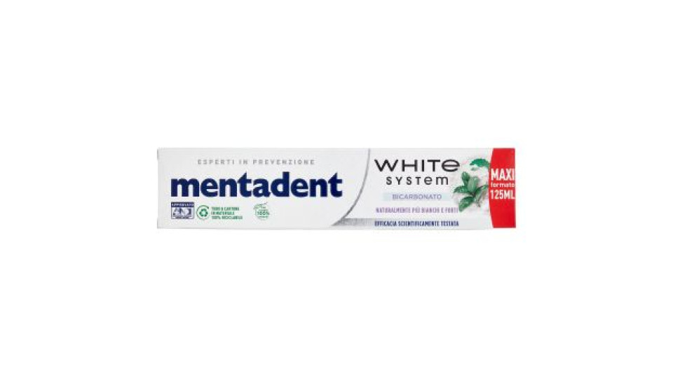 Mentadent White System Bicarbonato 125 ml