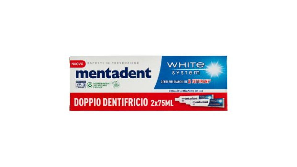 Mentadent White System 2 x 75 ml