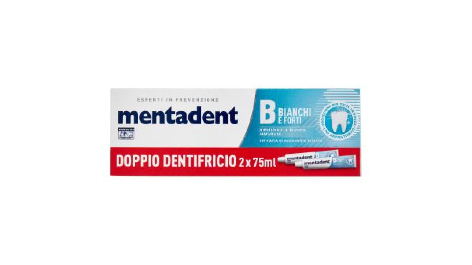 Mentadent B Bianchi e Forti 2 x 75 ml