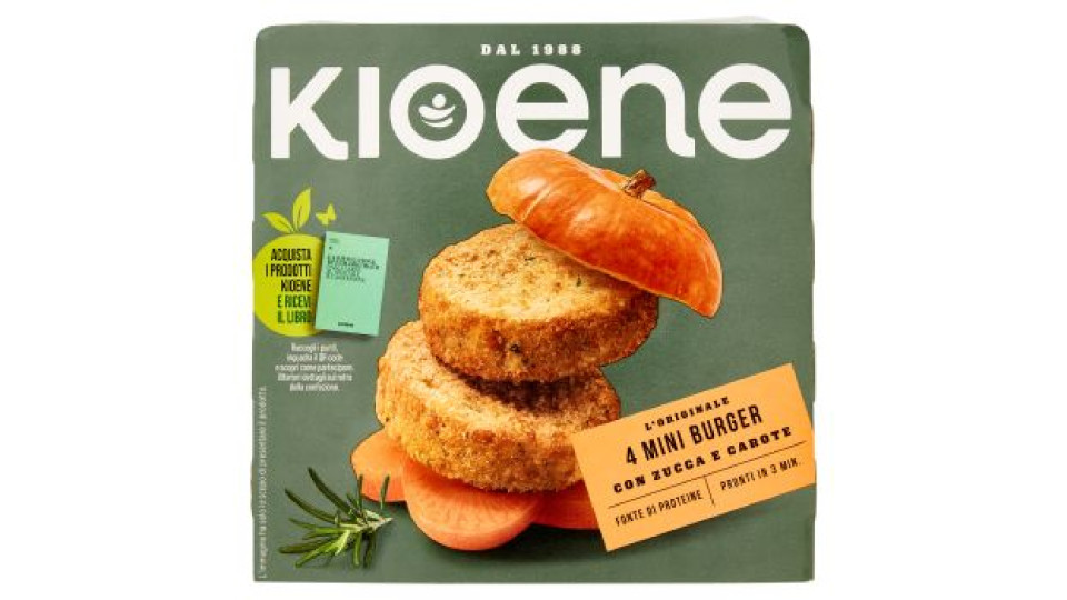 Kioene l'Originale 4 Mini Burger con Zucca e Carote 200 g