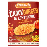 Zerbinati Crockburger di Lenticchie con Zucca e Pomodorini Secchi 2 x 80 g