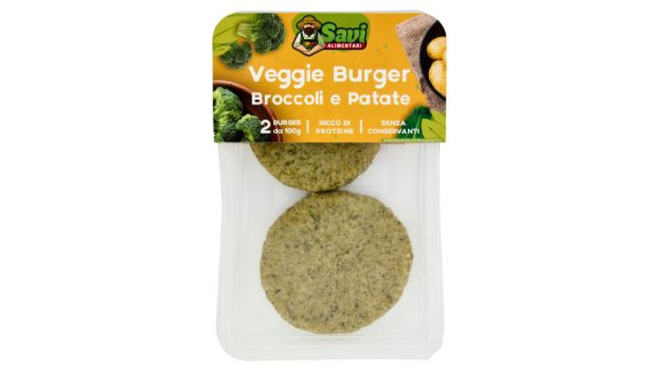 Savi Alimentari Veggie Burger Broccoli e Patate 2 x 100 g
