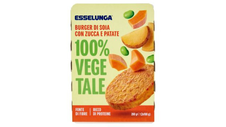 Esselunga Burger di soia con zucca e patate 100% vegetale 2 x 100 g