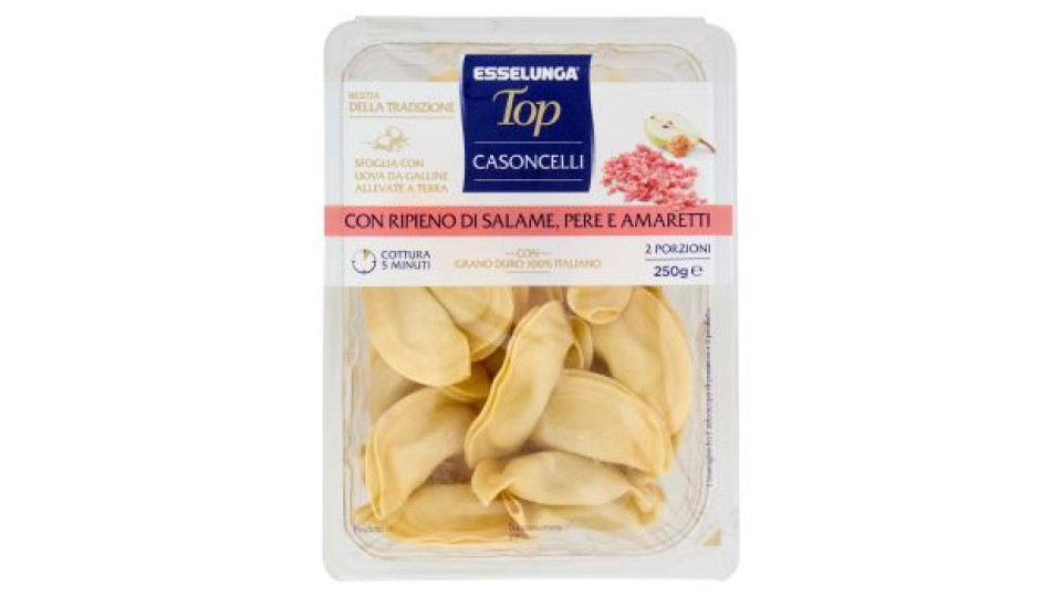 Esselunga Top Casoncelli con ripieno di salame, pere e amaretti 250 g