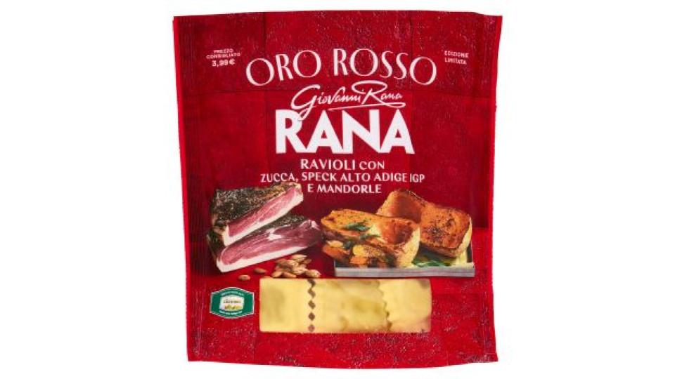 Giovanni Rana Oro Rosso Ravioli con Zucca, Speck Alto Adige IGP e Mandorle 250 g