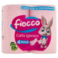 Fiocco Carta igienica Colorata e consistente 4 pz