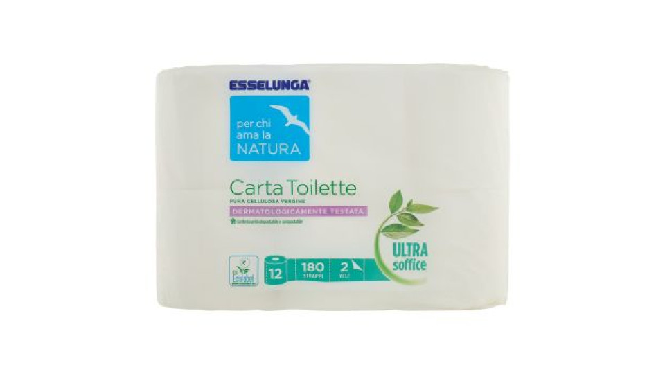 Esselunga Per chi ama la natura Carta toilette ultra soffice 12 pz