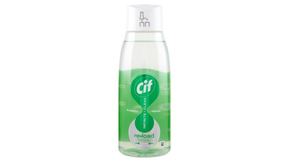 Cif Infinite + Clean reload Tutto in 1 Clean Lime & Fiori Bianchi 590 ml