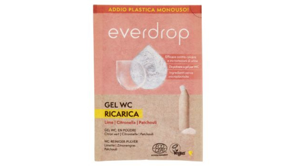 everdrop Gel WC Ricarica Lime - Citronella - Patchouli 23 g