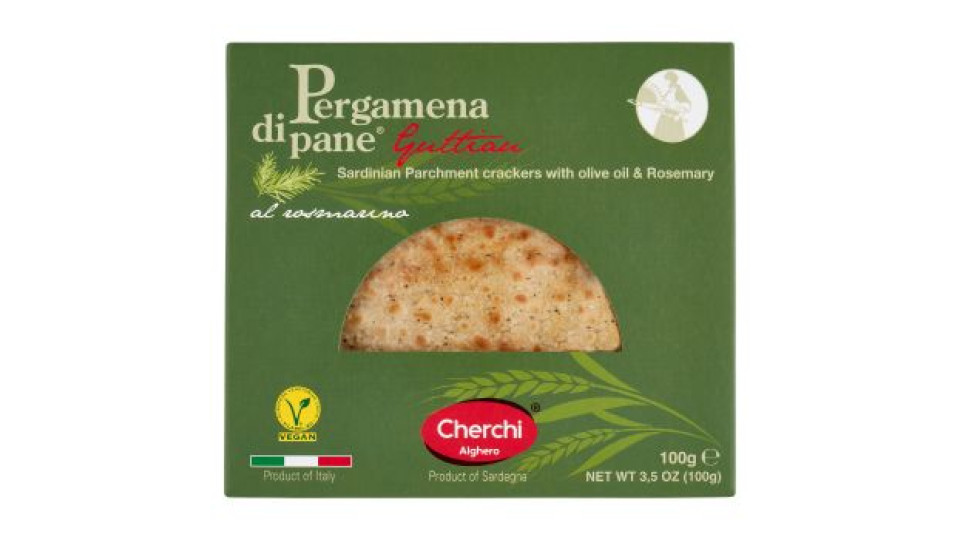 Cherchi Pergamena di pane Guttiau al rosmarino 100 g