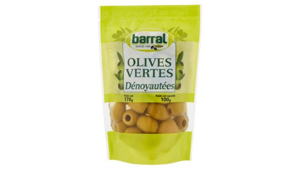 barral Olives Vertes Dénoyautées 170 g