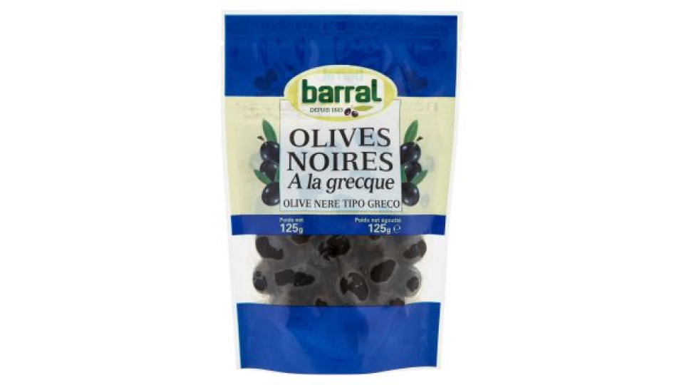 barral Olives Noires a la grecque 125 g