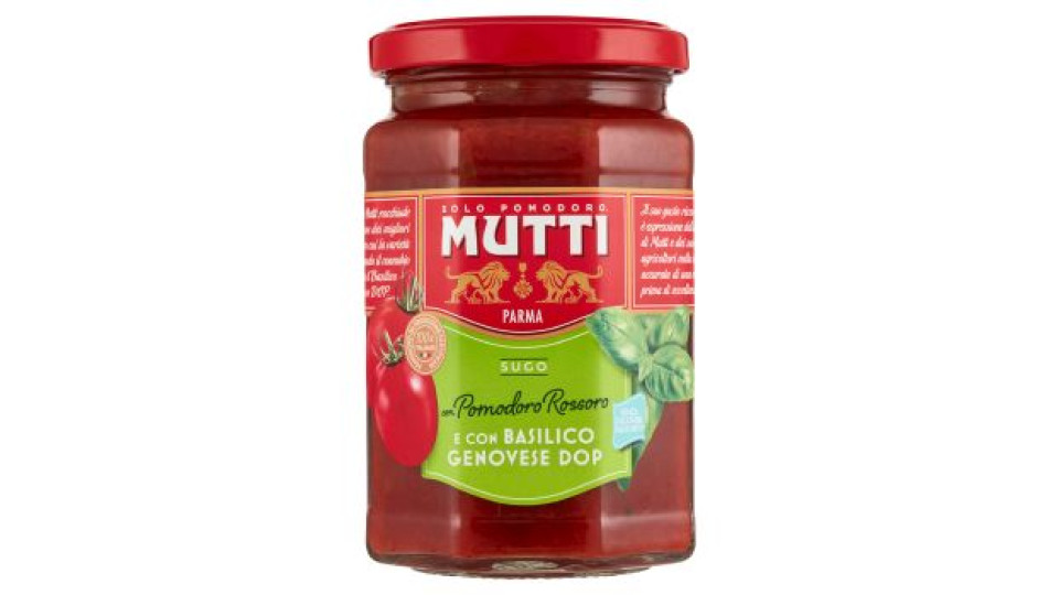 Mutti Sugo con Pomodoro Rossoro e con Basilico Genovese DOP 280 g