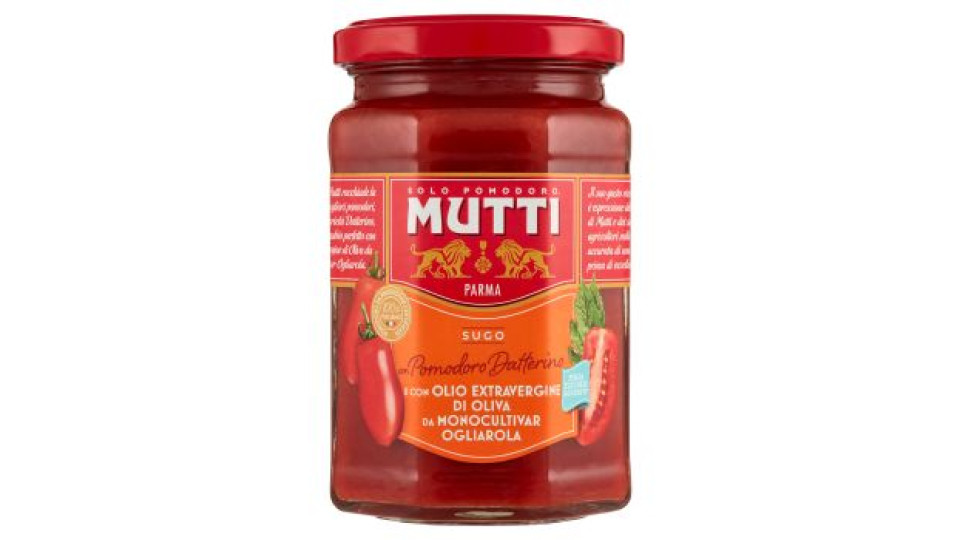 Mutti Sugo con Pomodoro Datterino e con Olio Extravergine di Oliva da Moonocultivar Ogliarola 280 g