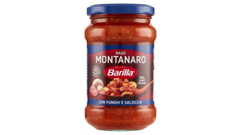 Barilla Sugo Ragù Montanaro con Funghi Condimento per Pasta 300g