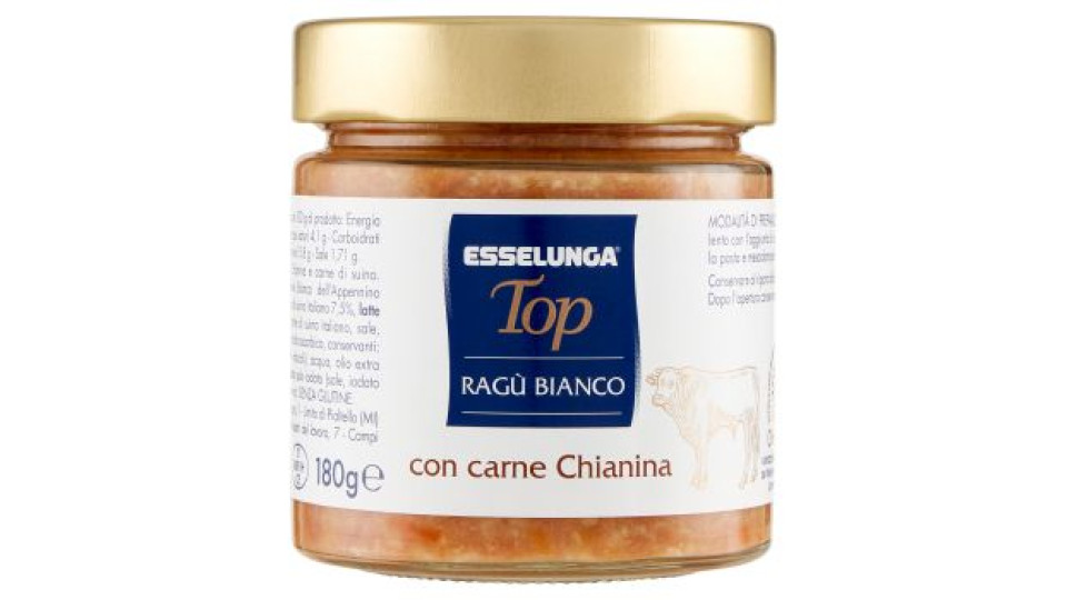 Esselunga Top Ragù bianco con carne chianina 180 g