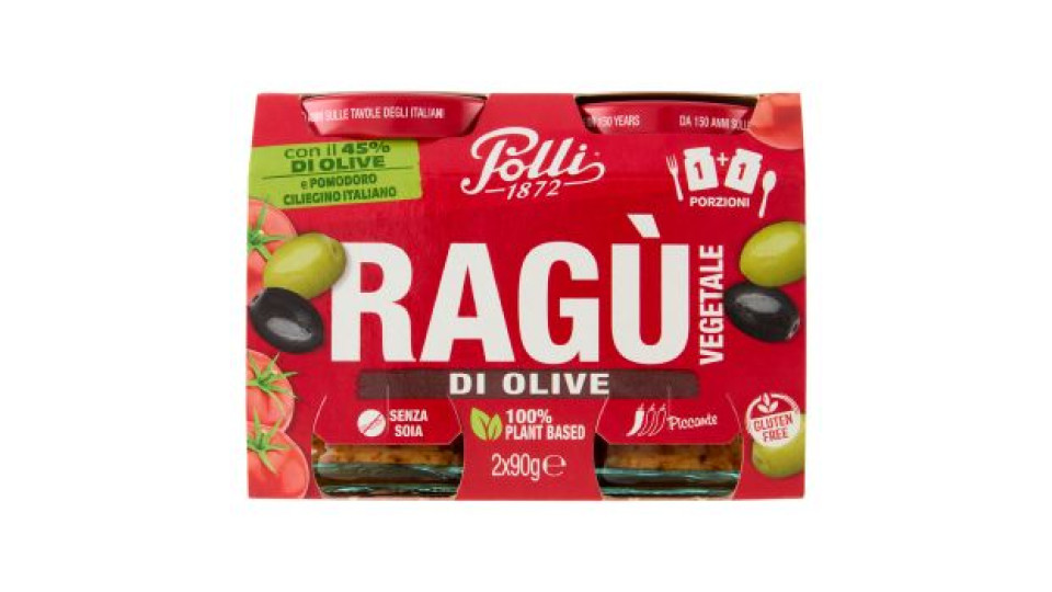 Polli Ragù Vegetale di Olive 2 x 90 g