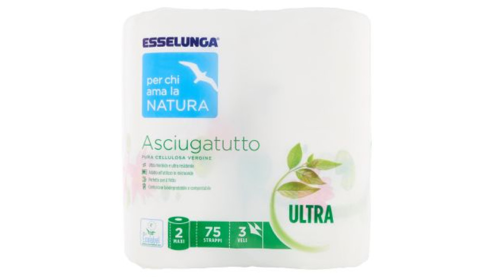 Esselunga Per chi ama la natura Asciugatutto ultra 2 pz