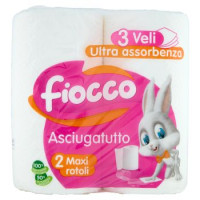 Fiocco Asciugatutto Ultra assorbenza 3 Veli 2 pz