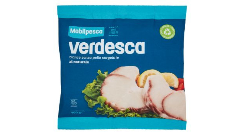 Mobilpesca Verdesca trance senza pelle surgelate al naturale 400 g