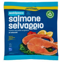 Mobilpesca salmone selvaggio trance con pelle surgelate al naturale 500 g