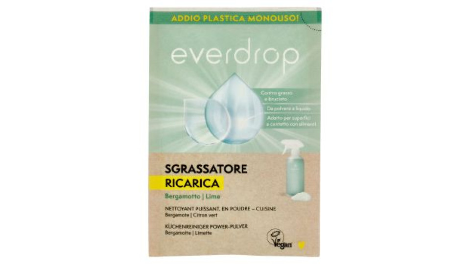 everdrop Sgrassatore Ricarica Bergamotto - Lime 25 g