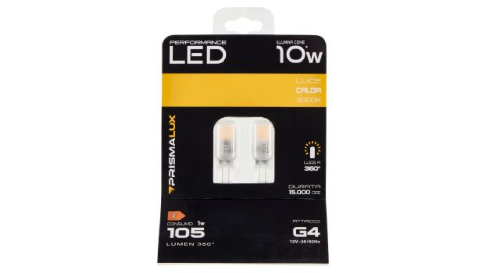 Prismalux Performance Led luce calda 3000K 12V 1.3w G4