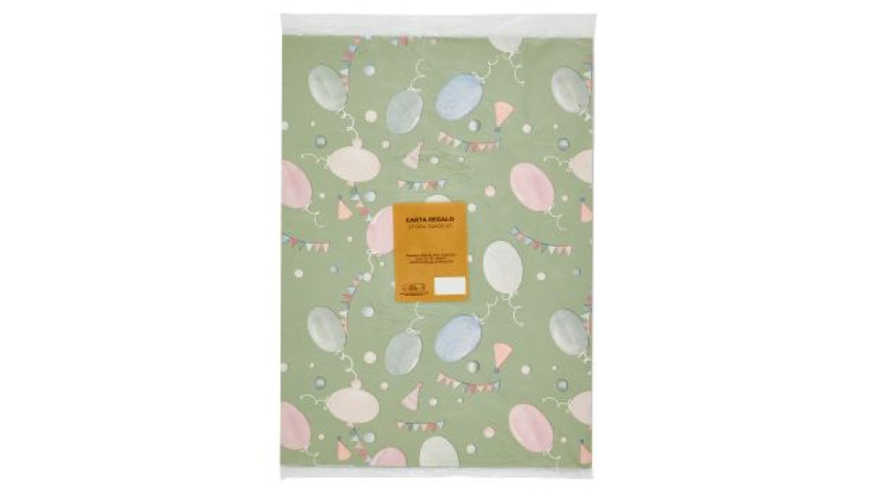 Carta Regalo Palloncini Fogli 70x100 cm 2 pz