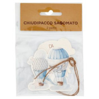 Chiudipacco Sagomato Mongolfiere 2 pz