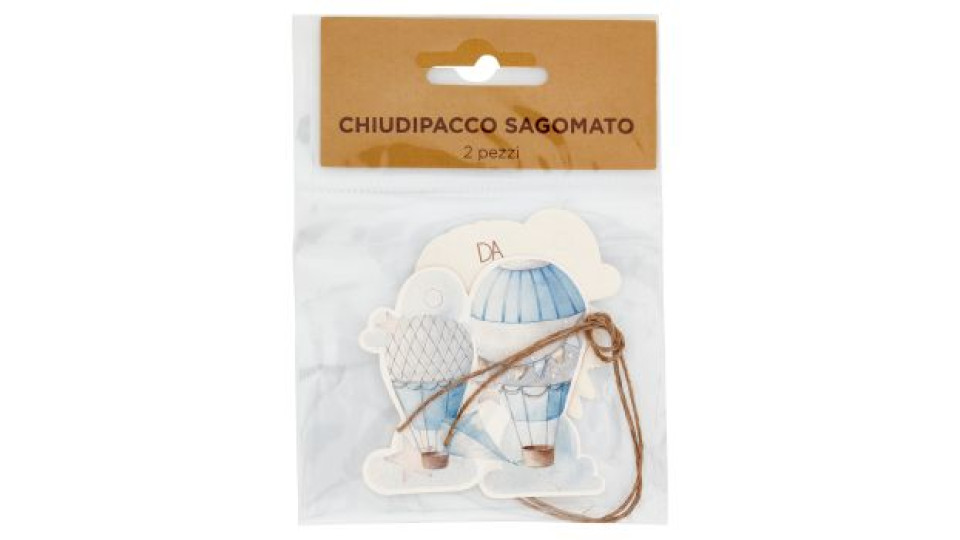 Chiudipacco Sagomato Mongolfiere 2 pz