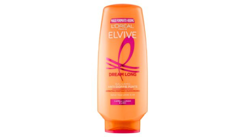 Elvive Dream Long Balsamo Anti-Doppie Punte, per Capelli Lunghi e Lisci, 400 ml