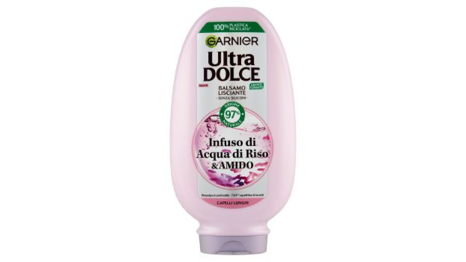 Garnier Ultra Dolce Infuso di Acqua di Riso & Amido, Balsamo Lisciante 360 ml