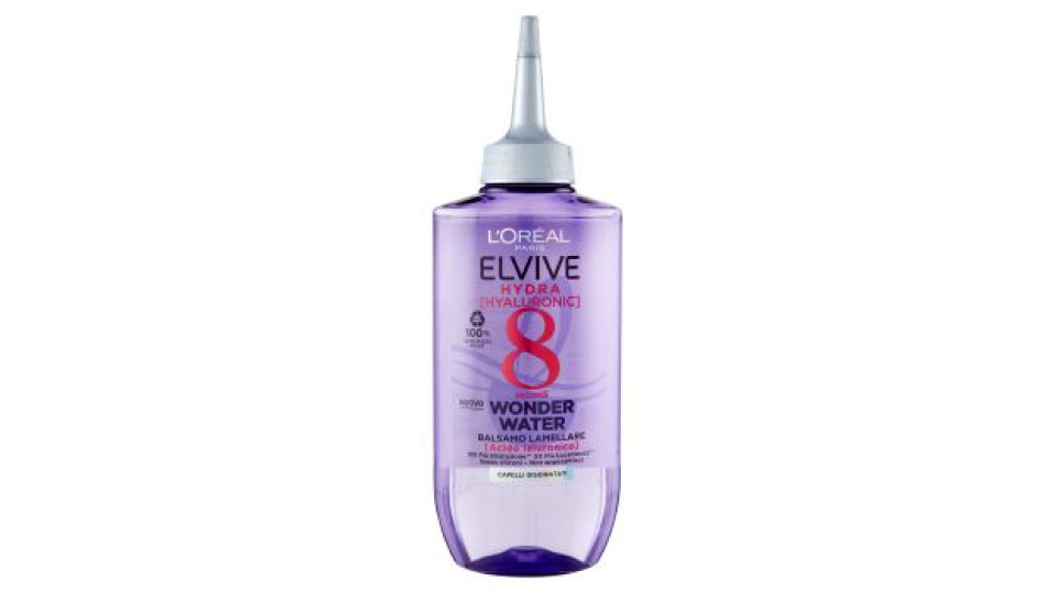 L'Oréal Paris Elvive Hydra Hyaluronic Wonder Water Balsamo Lamellare Per Capelli Disidratati, 200 ml