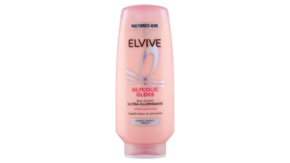Elvive Glycolic Gloss Balsamo Ultra-Illuminante, per Capelli Spenti 400 ml
