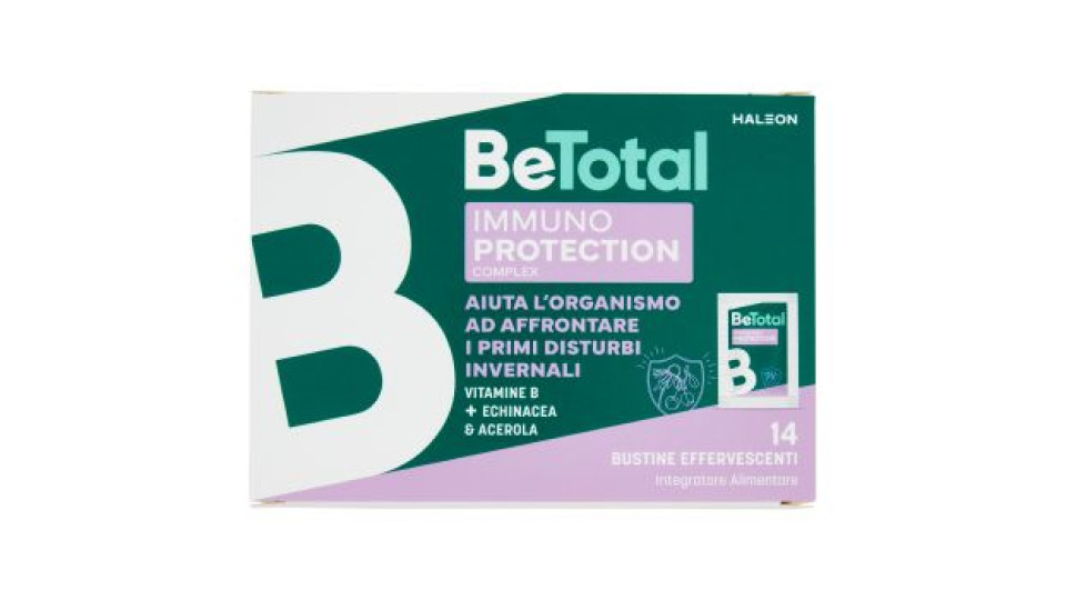 BeTotal Immuno Protection Vitamina B, Echinacea, Acerola, Supporto per Difese Immunitarie 14 Bst 49g