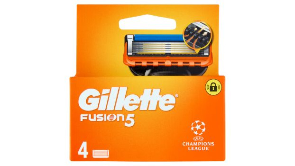 Gillette Fusion5 Lamette di ricambio per Rasoio da Uomo, 4 Ricariche