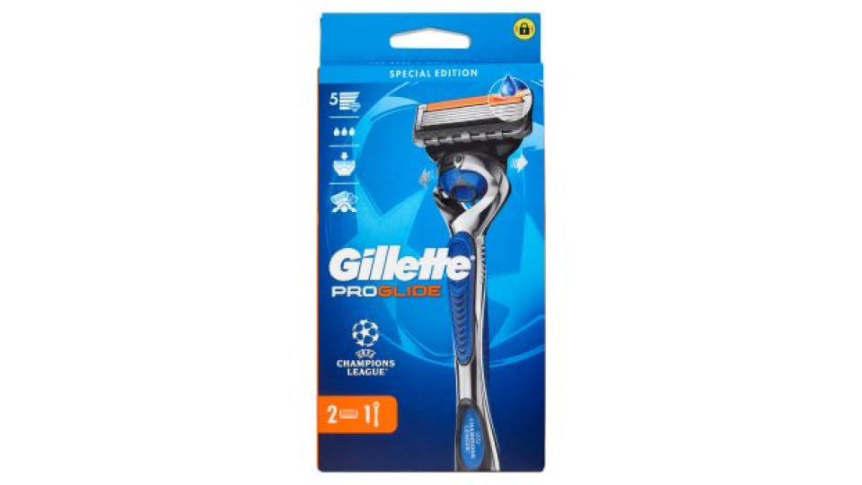 Gillette Proglide Rasoio da Uomo a 5 Lame, 1 Manico + 2 Lamette